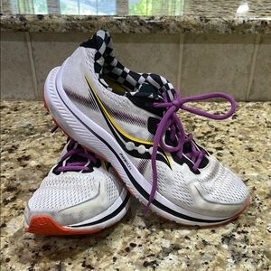 Saucony Women's Athletic Shoes - White, Purple, and Orange